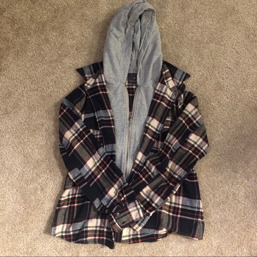 Forever 21 Plaid Hoodie